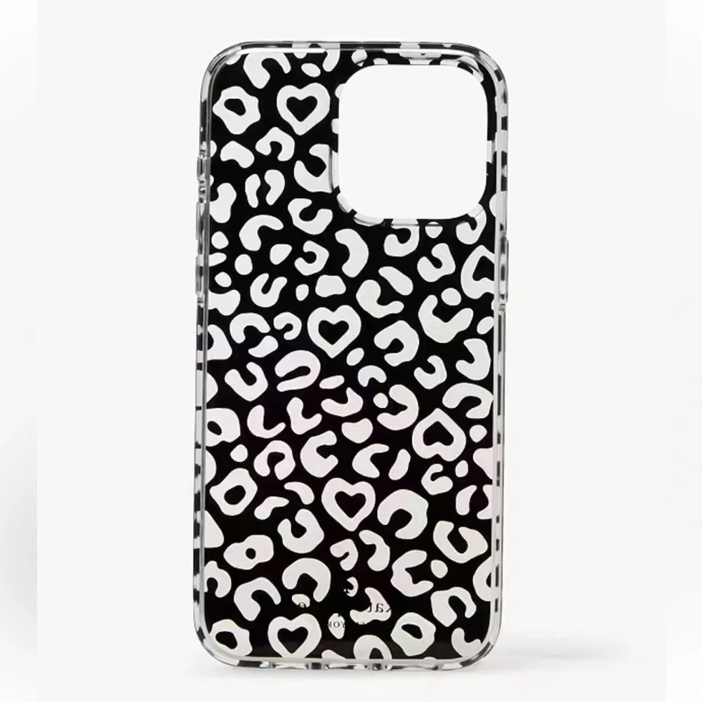 NIP♠️🆕Kate Spade ♠️ 🆕 Graphic Leopard Heart Print iPhone 15 Pro Max Case🐆♠️